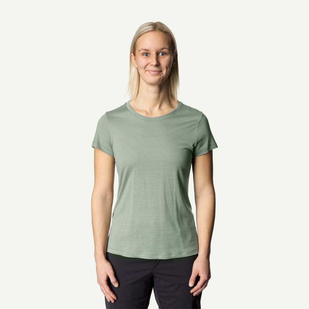 Houdini Tree Tee Women's Frost Green 130954-Frost Green shirts en tops online bestellen bij Kathmandu Outdoor & Travel