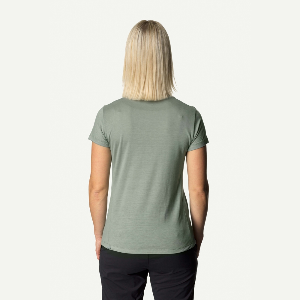 Houdini Tree Tee Women's Frost Green 130954-Frost Green shirts en tops online bestellen bij Kathmandu Outdoor & Travel