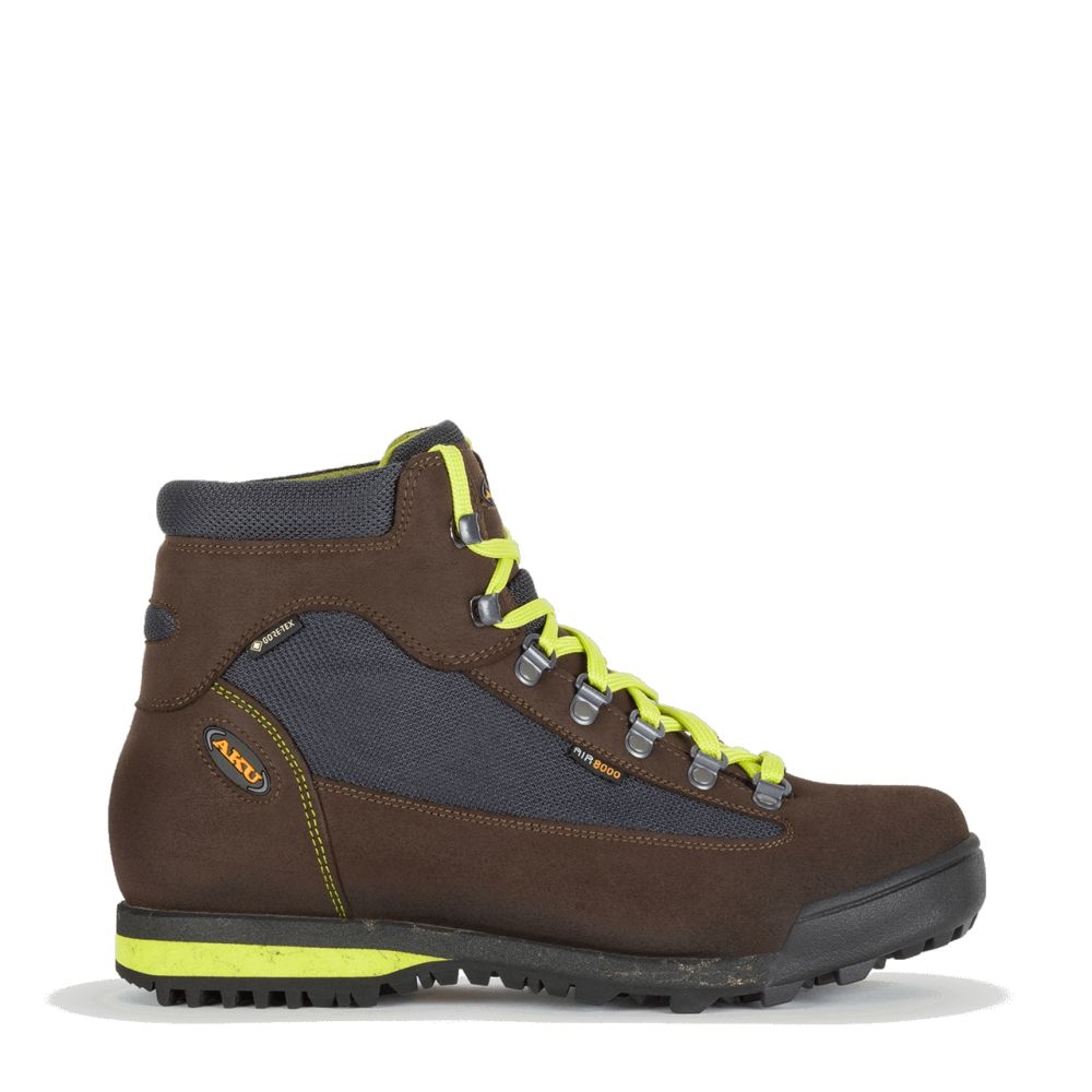 AKU Slope V-Light GTX Earth Brown/Lime 885.31-661 wandelschoenen dames online bestellen bij Kathmandu Outdoor & Travel