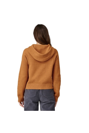Patagonia Recycled Wool-Blend Hooded P/O Sweater Women's Dried Mango 51095-DMGO fleeces en truien online bestellen bij Kathmandu Outdoor & Travel