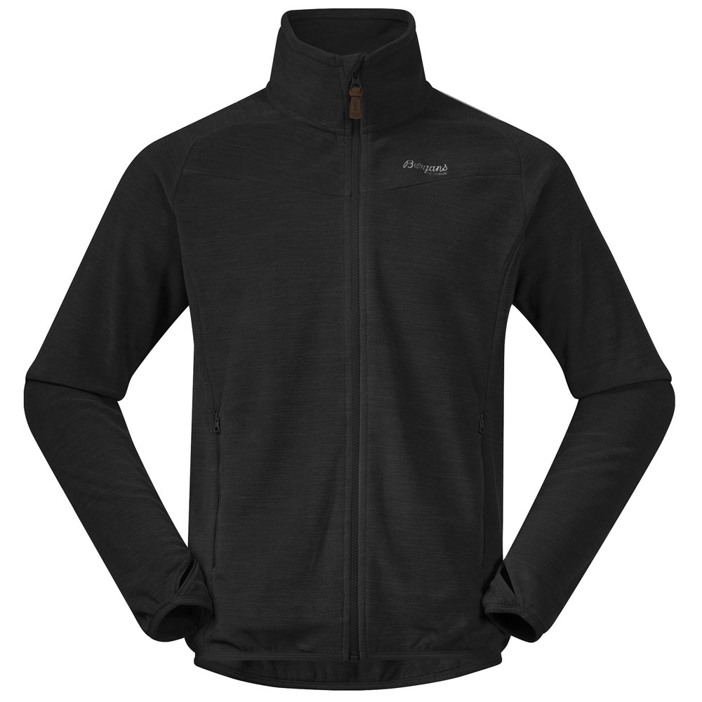 Bergans Hareid Fleece Jacket NoHood Black 3029-91 fleeces en truien online bestellen bij Kathmandu Outdoor & Travel