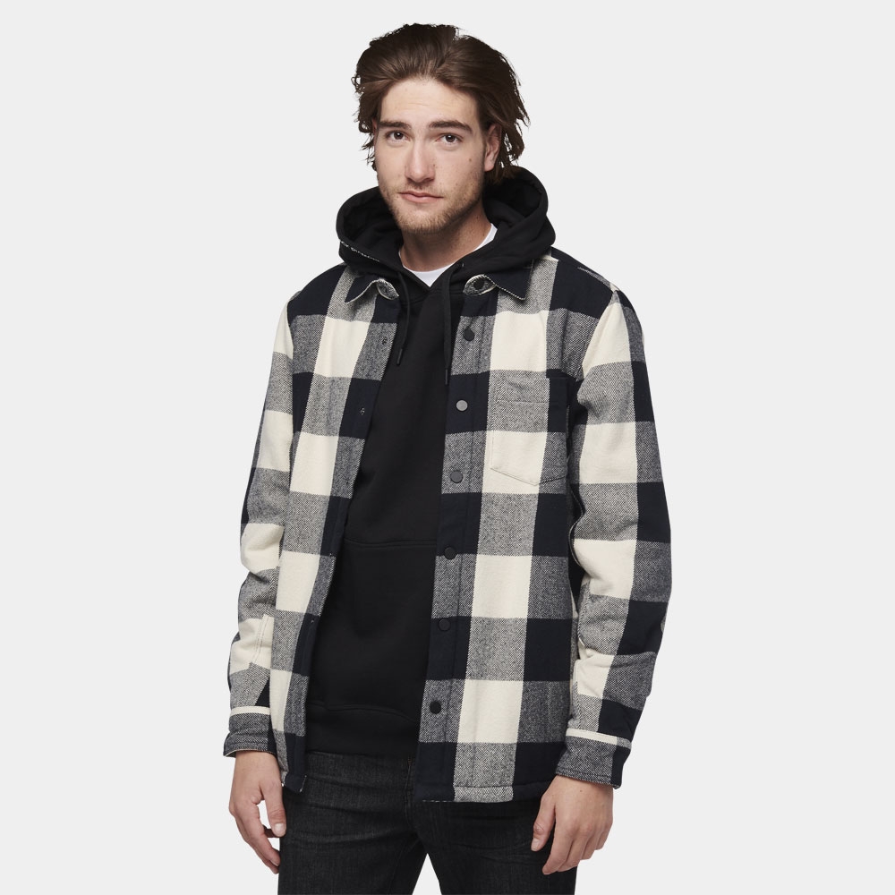 Black Diamond Project Lined Flannel Black-Off White Plaid AP744065-9511 shirts en tops online bestellen bij Kathmandu Outdoor & Travel
