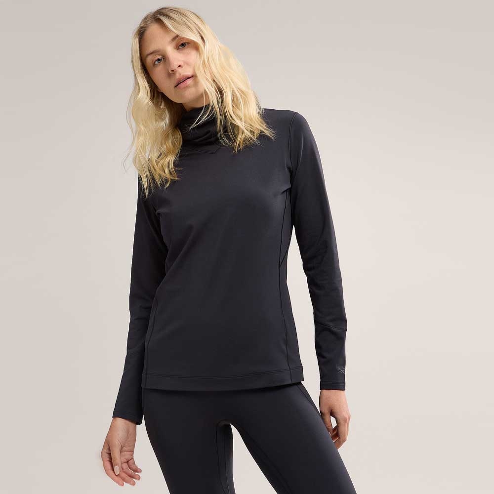 Arc'teryx Rho Hoody Women's Black 7326-002291 onderkleding/thermokleding online bestellen bij Kathmandu Outdoor & Travel