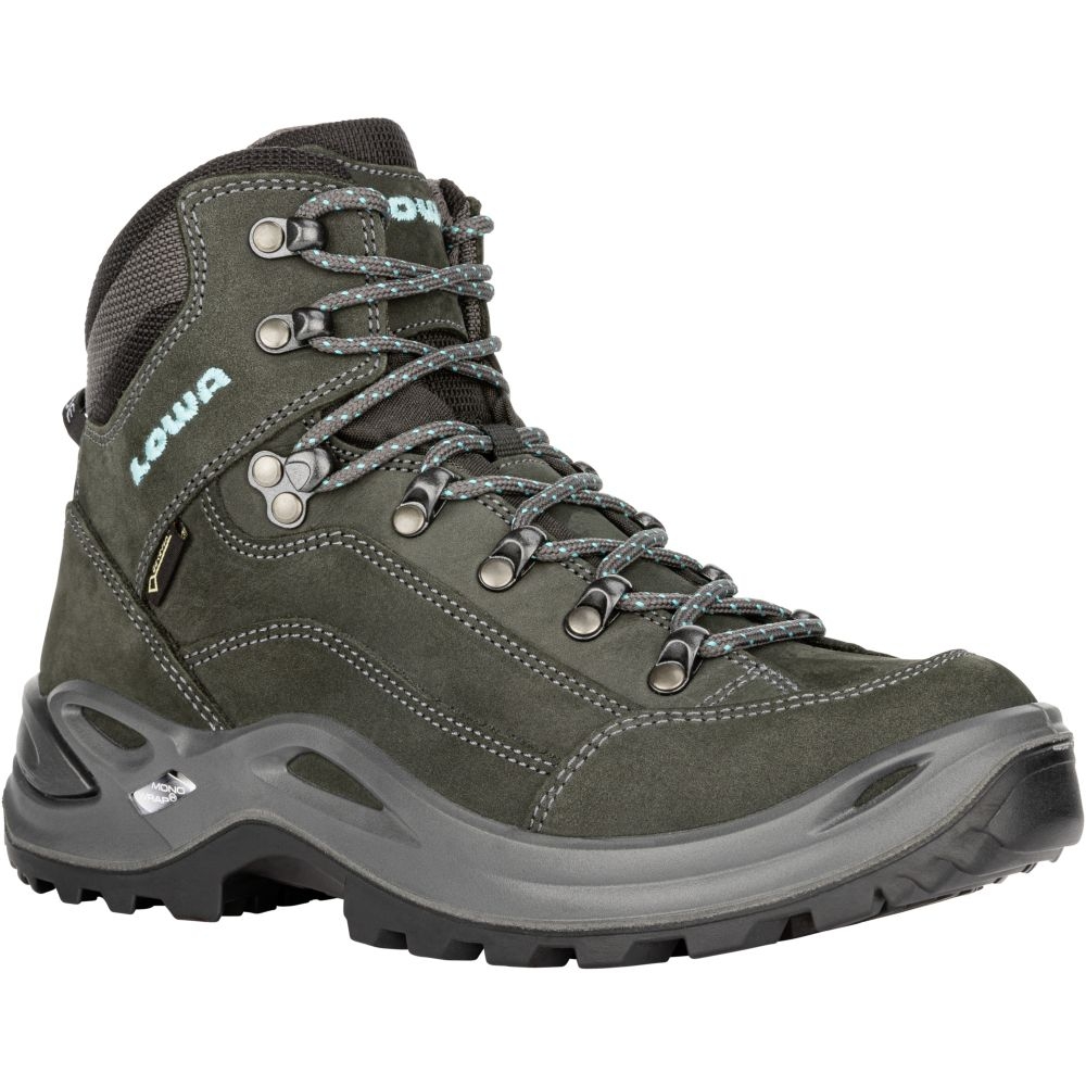 Lowa Renegade GTX Mid Women's asphalt/turquoise LM320945-9368 wandelschoenen dames online bestellen bij Kathmandu Outdoor & Travel