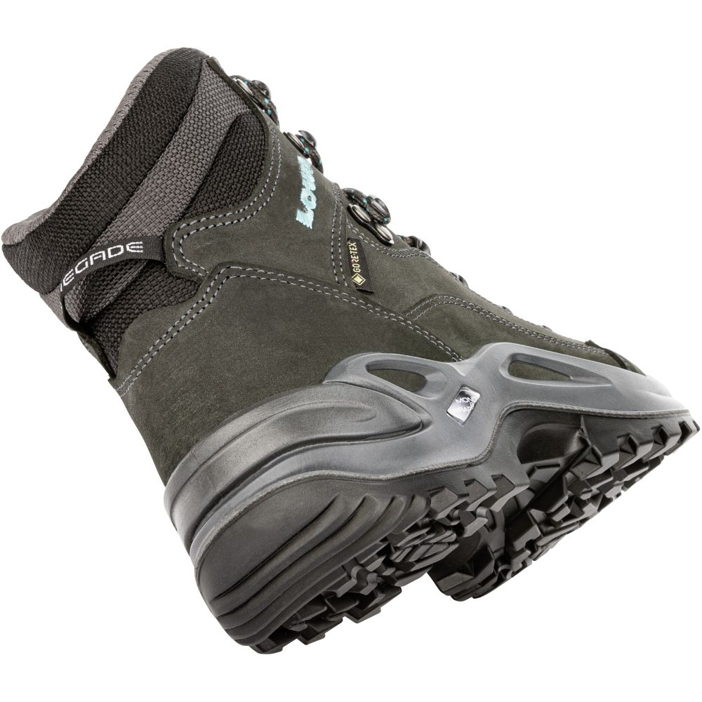 Lowa Renegade GTX Mid Women's asphalt/turquoise LM320945-9368 wandelschoenen dames online bestellen bij Kathmandu Outdoor & Travel