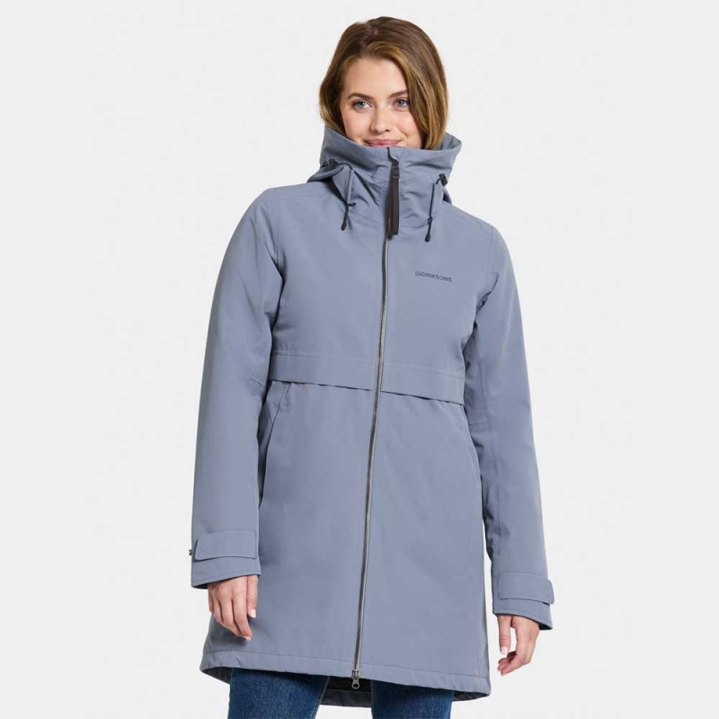 Didriksons Helle Parka 5 Women's Glacial Blue