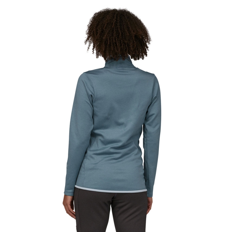 Patagonia R1 Daily Jacket Women's Light Plume Grey - Steam Blue 
