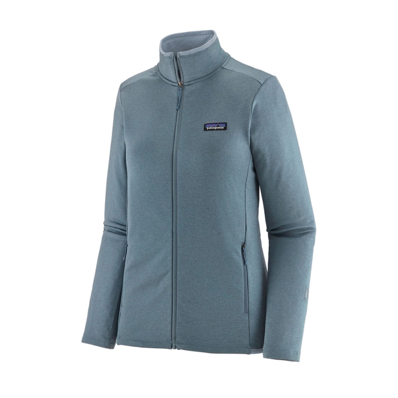 Patagonia R1 Daily Jacket Women's Light Plume Grey - Steam Blue 