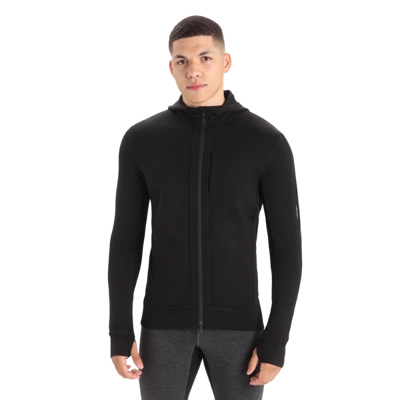 Icebreaker Quantum III LS Zip Hood Black