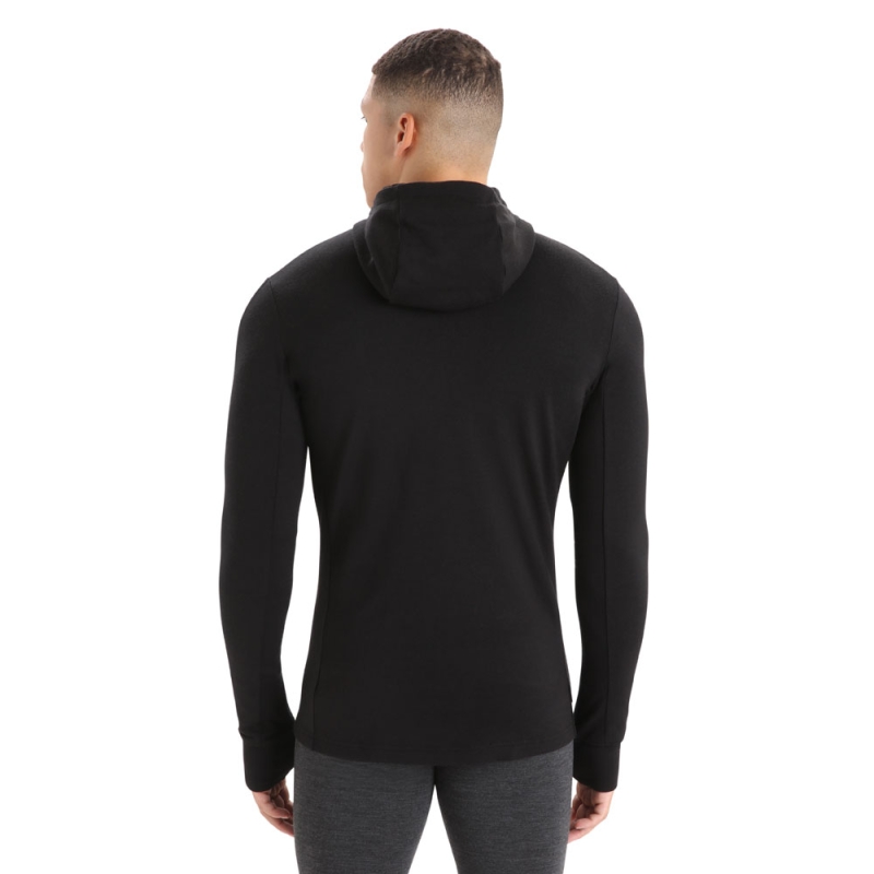 Icebreaker Quantum III LS Zip Hood Black