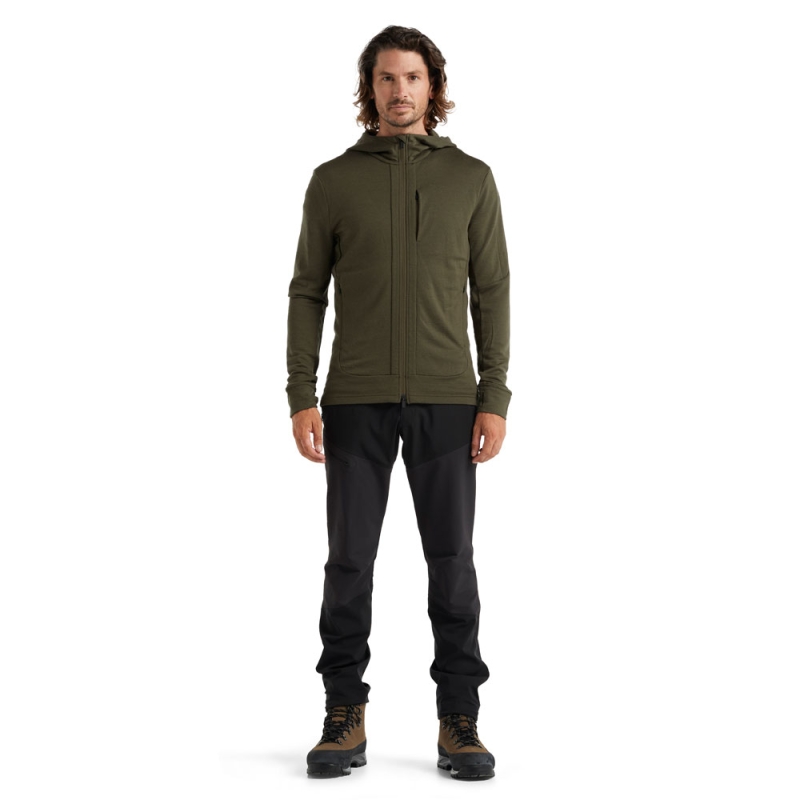 Icebreaker Quantum III LS Zip Hood Loden