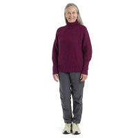 Icebreaker Seevista Funnel Neck Sweater Women's Nightshade/Electron Pink