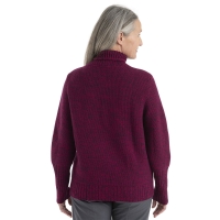 Icebreaker Seevista Funnel Neck Sweater Women's Nightshade/Electron Pink