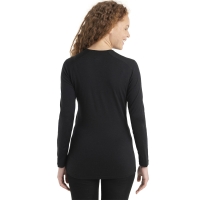 Icebreaker 200 Oasis LS Crewe Ski Stripes Women's Black