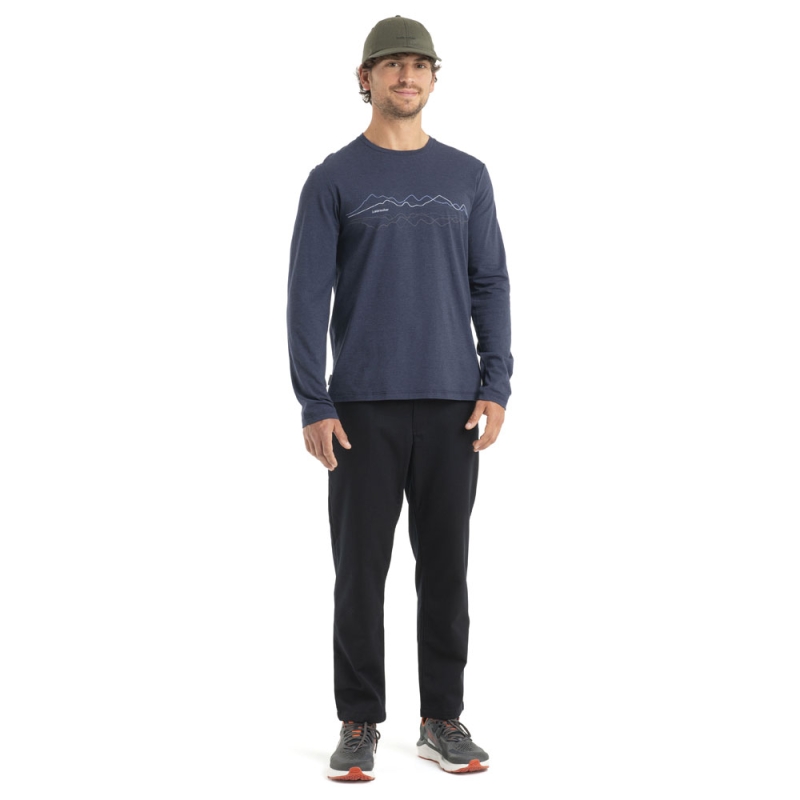 Icebreaker Mer Central Classic LS Tee Icebreaker Midnight Navy