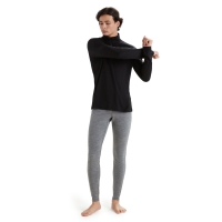 Icebreaker 200 Oasis Long Sleeve Half Zip Black