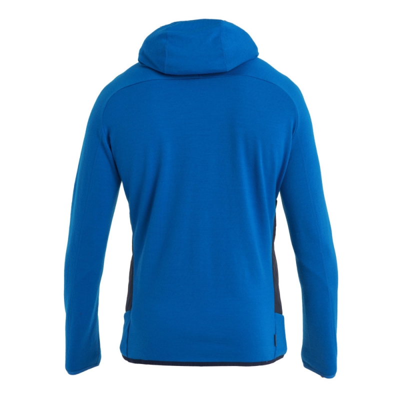 Icebreaker Mer Quantum Hybrid LS Zip Hoodie Lazurite/Midnight Navy/CB