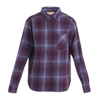 Icebreaker Dawnder LS Flannel Shirt Plaid Women's Nightshade/Kyanite