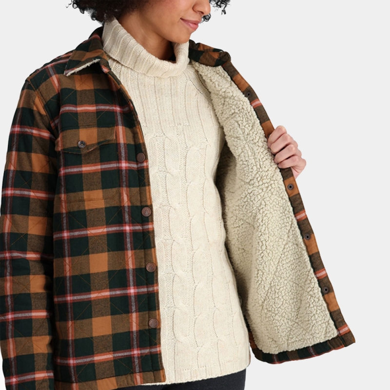 Royal Robbins Snowcap Lined Flannel L/S Women's Pine Grove Pinecrest Pld