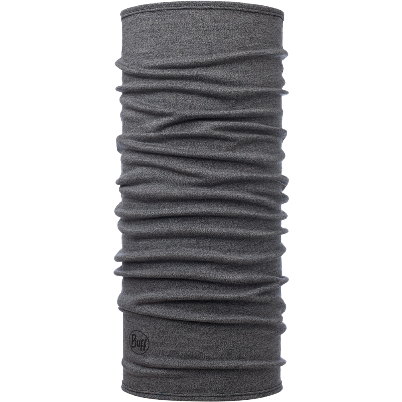 Buff Merino Midweight  Melange Light Grey sjaal en col