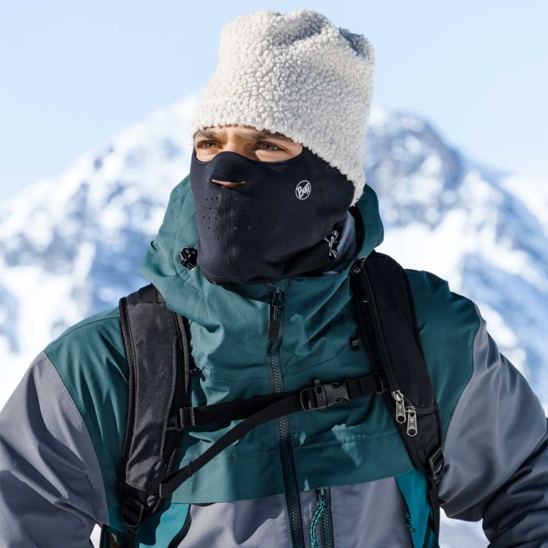 Buff Windproof Balaclava Solid Black