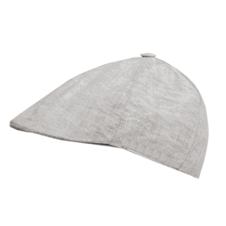 Capo Linen Flat Cap Grey