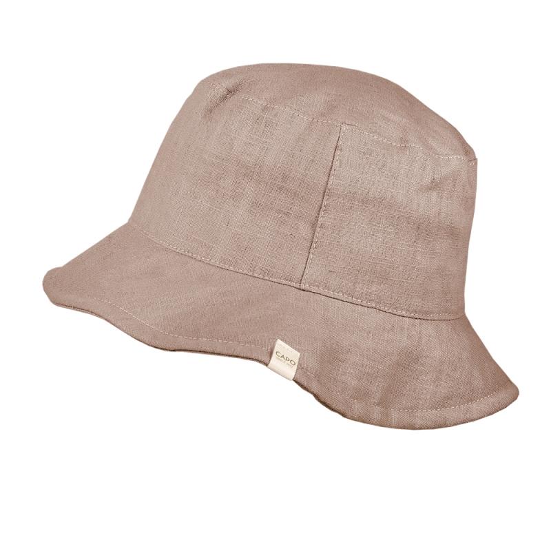 Capo Linen Bucket Hat Nude