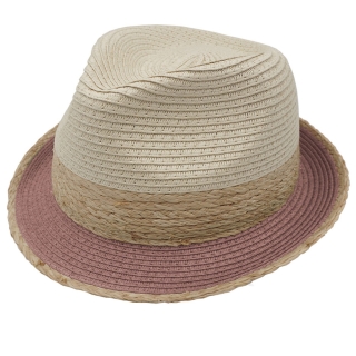 Capo Straw Hat Trilby Malve