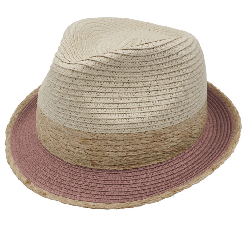 Capo Straw Hat Trilby Malve