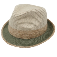 Capo Straw Hat Trilby Leaf Green