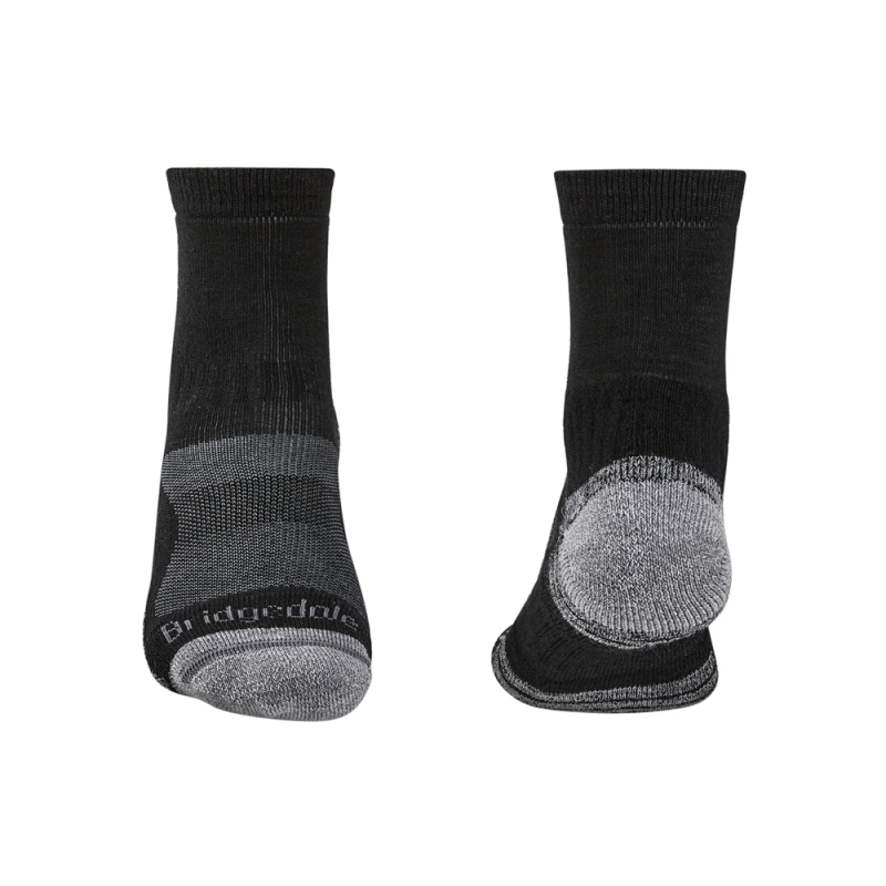 Bridgedale Lightweight Merino Performance 3/4 Crew XL Black/Silver (822)