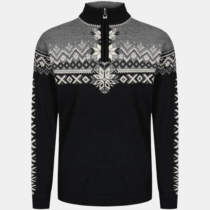 Dale 140th Anniversary Masc Sweater Black Smoke Offwhite