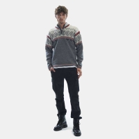 Dale Vail Masc Sweater Smoke Raspberry Offwhite