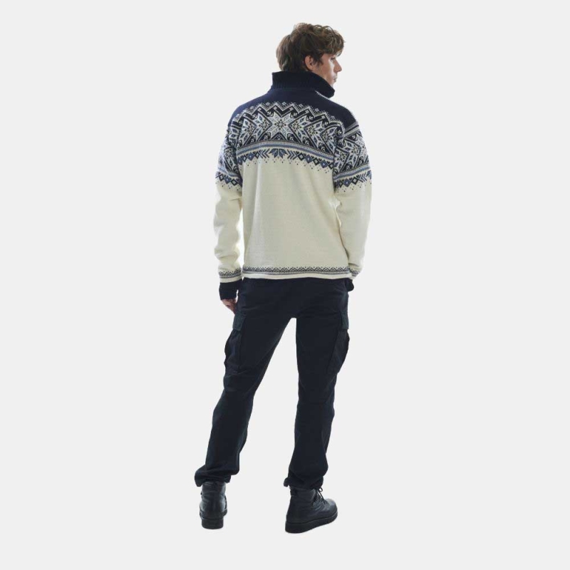 Dale Vail Weatherproof Masc Sweater Offwhite Smoke Navy Blue