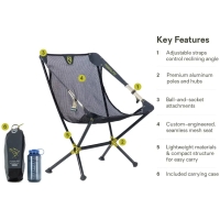 Nemo Moonlite Reclining Camp Chair Black Pearl