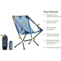 Nemo Moonlite Reclining Camp Chair Blue Horizon