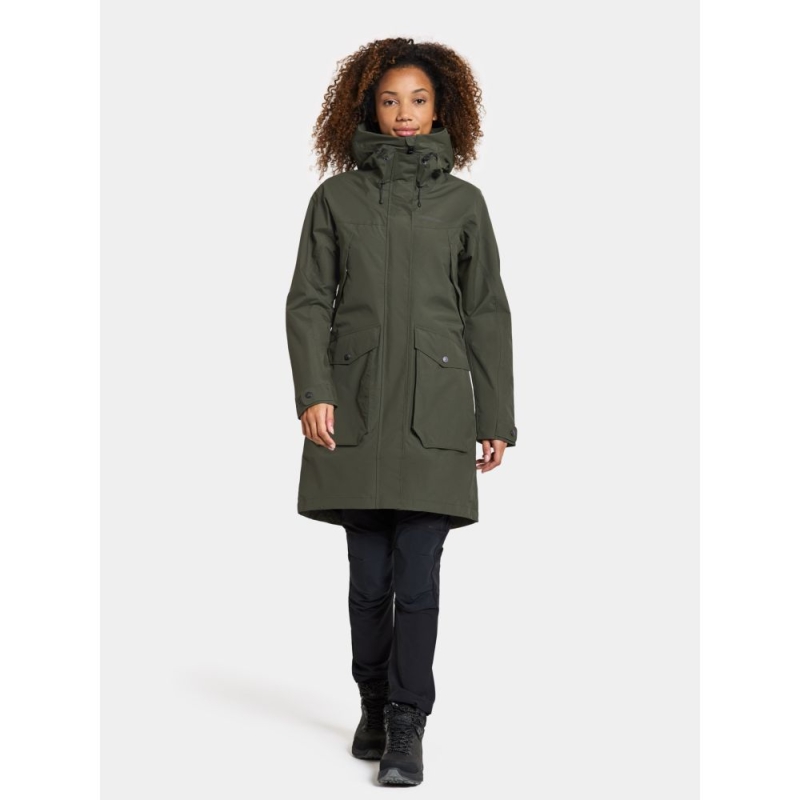 Didriksons Thelma Parka 10 Women's Deep Green