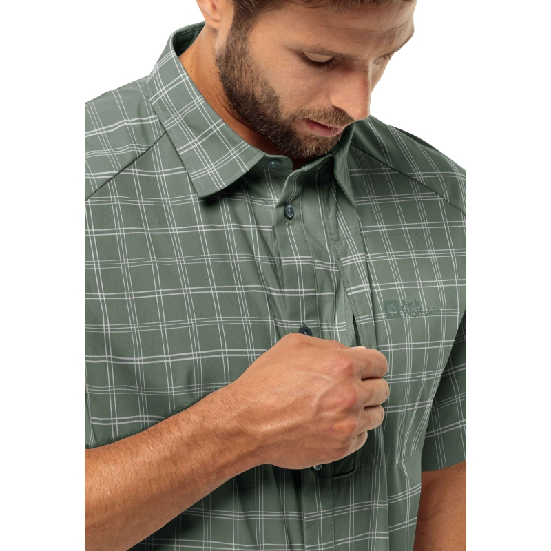 Jack Wolfskin Norbo S/S Shirt hedge green checks