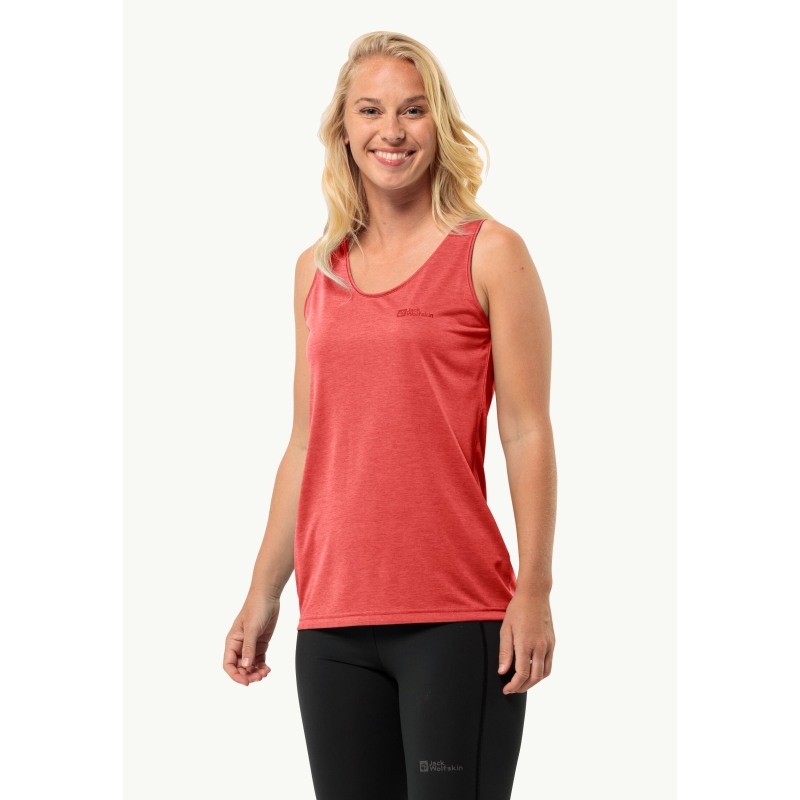 Jack Wolfskin Crosstrail Tank Women's vibrant red