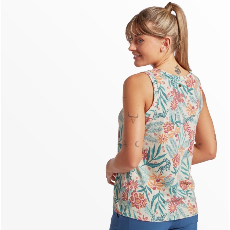 Sherpa Neha V-Neck Tank Women's Peetho Tiger Floral