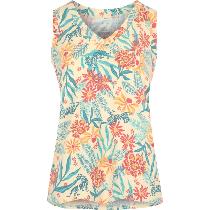 Sherpa Neha V-Neck Tank Women's Peetho Tiger Floral