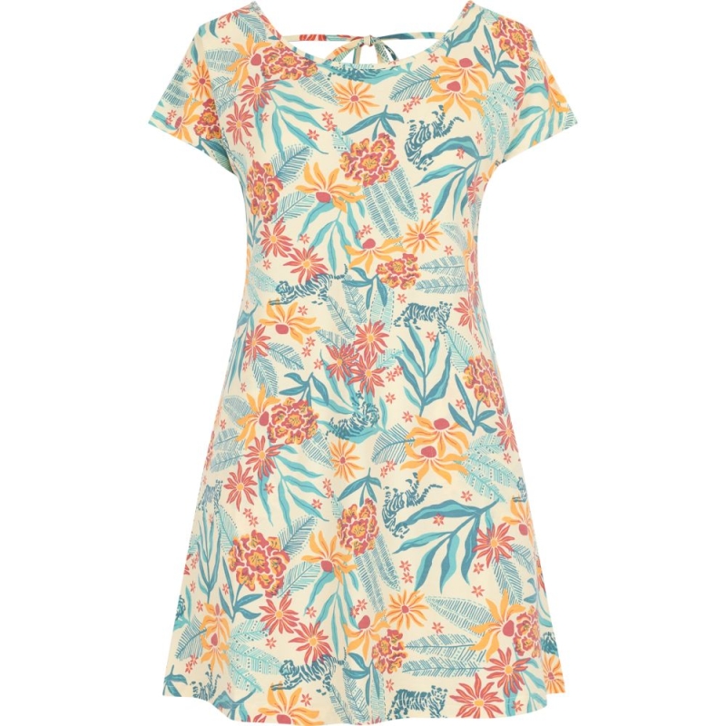 Sherpa Padma Tie Back Dress Women's Peetho Tiger Floral