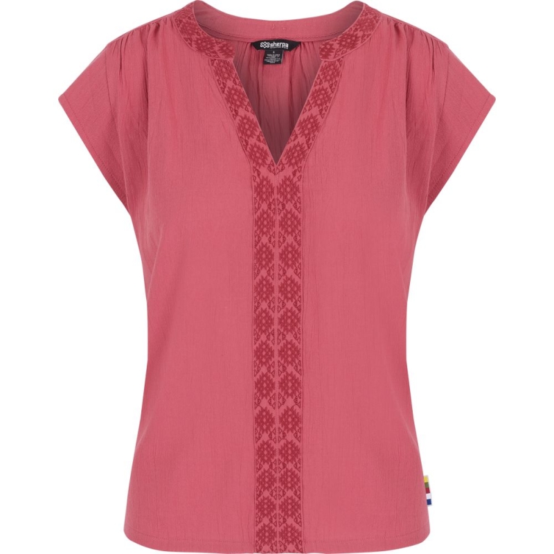 Sherpa Hara Cap Sleeve Top Women's Light Mineral Red