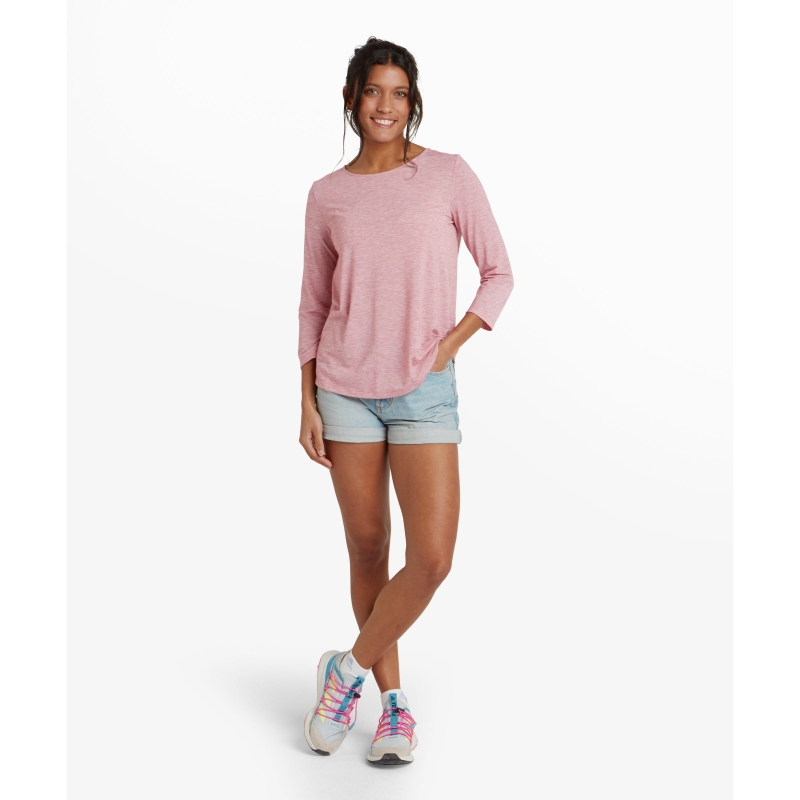 Sherpa Asha 3/4 Sleeve Top Women's Mineral Red