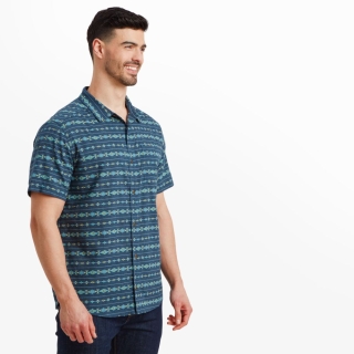 Sherpa Bagmati Stripe SS Shirt Neelo Blue