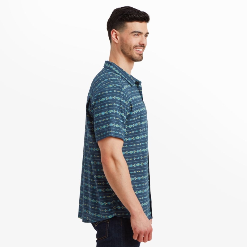 Sherpa Bagmati Stripe SS Shirt Neelo Blue