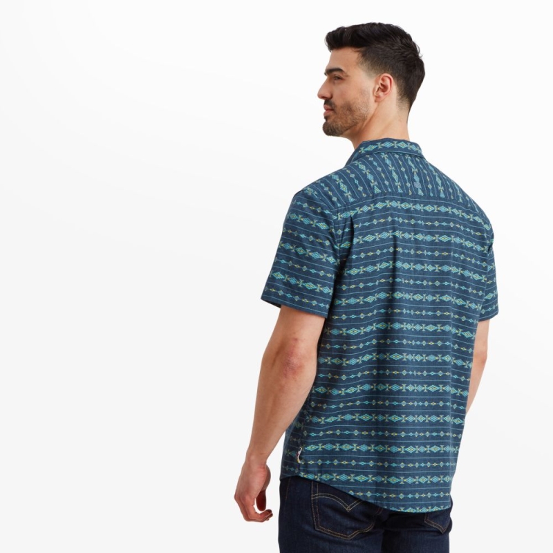 Sherpa Bagmati Stripe SS Shirt Neelo Blue