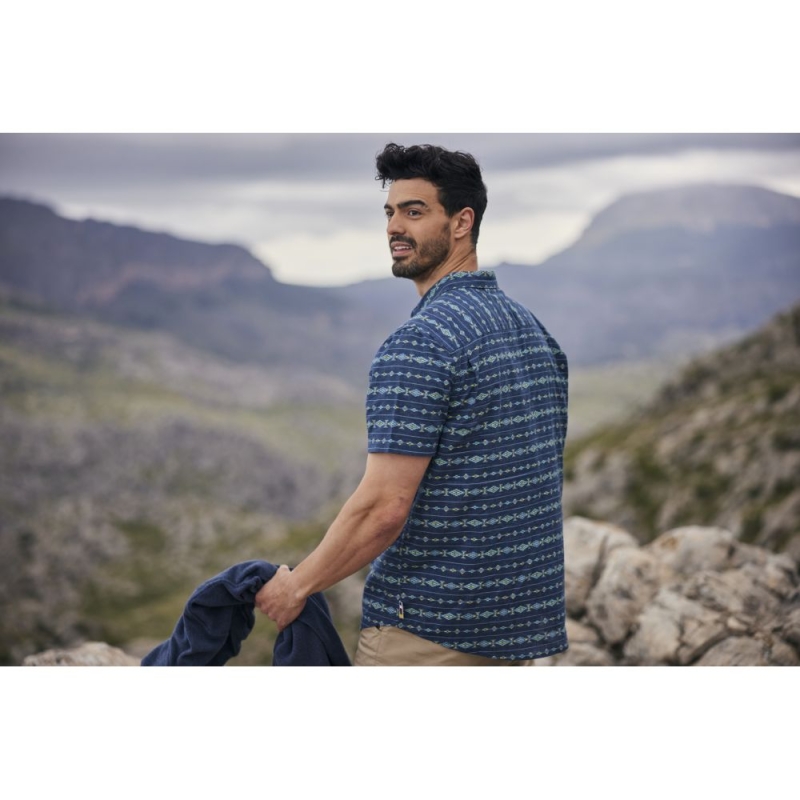 Sherpa Bagmati Stripe SS Shirt Neelo Blue