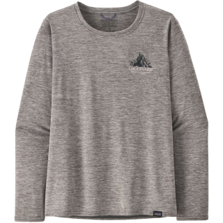 Patagonia L/S Cap Cool Daily Graphic Shirt - Lands Women's Chouinard Crest: Feather Grey