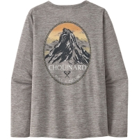 Patagonia L/S Cap Cool Daily Graphic Shirt - Lands Women's Chouinard Crest: Feather Grey